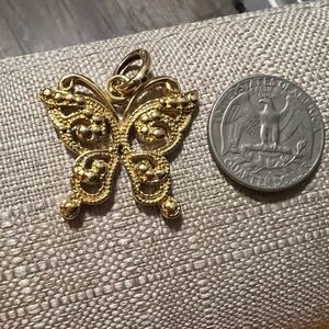 Elegant Gold Butterfly Pendant